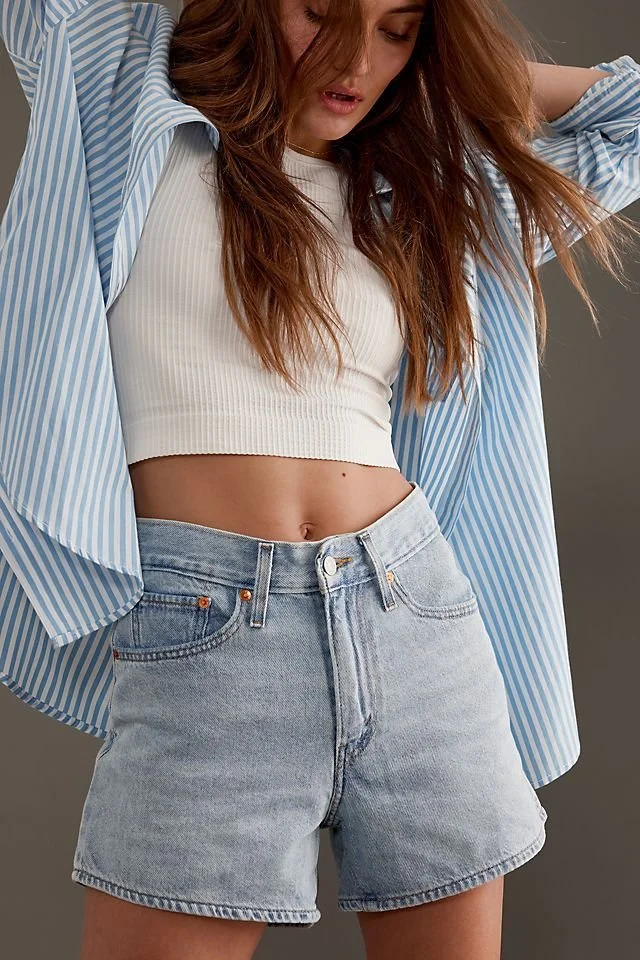 【KOOLOSET】Minimal Selvage Bermuda Denim Style Staples: Denim Shorts — Nicole Bozzani